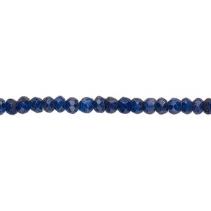 Lapis lazuli 1pkg1, hand-cut faceted rondelle bead natural 15.5-16 inch 4x2mm