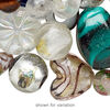 Bead mix, lampworked glass, mixed colors, 7x5mm-29x20mm mixed shape. Sold per 1/4 pound pkg, approximately 15-25 beads. image number 2
