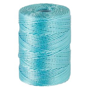 Thread, C-Lon®, nylon, ice blue, 0.5mm diameter. Sold per 92-yard spool.