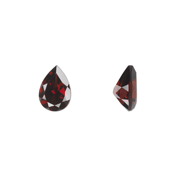Gem, almandite garnet (natural), 10x7mm hand-cut faceted pear, A grade, Mohs hardness 7 to 7-1/2. Sold individually. image number 0