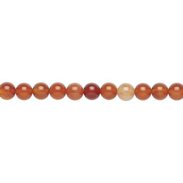Red agate 1pkg1, round bead 15.5-16 inch 8mm image number 0