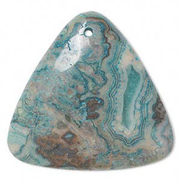 Crazy lace agate 1pkg1, flat-sided triangle focal 45x45x43mm image number 0
