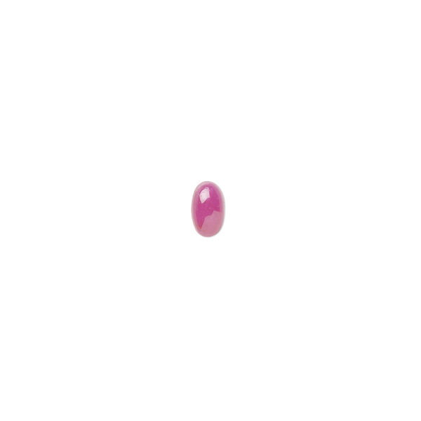 Cabochon, ruby (heated), 5x3mm hand-cut calibrated oval, C grade, Mohs hardness 9. Sold individually. image number 0