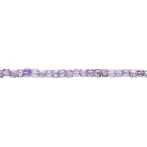 Amethyst 1pkg1, faceted cube bead natural 15.5-16 inch 2 to 2.5mm