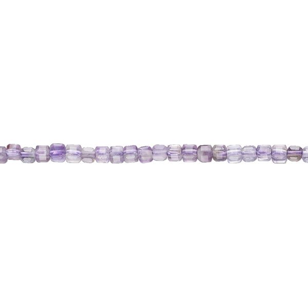 Amethyst 1pkg1, faceted cube bead natural 15.5-16 inch 2 to 2.5mm image number 0