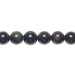 Rainbow obsidian 1pkg1, round bead natural 15.5-16 inch 8mm
