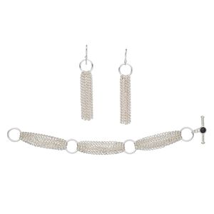 Bracelet and earring set, One of a Kind Jewelry, 8 inches. Only one available.