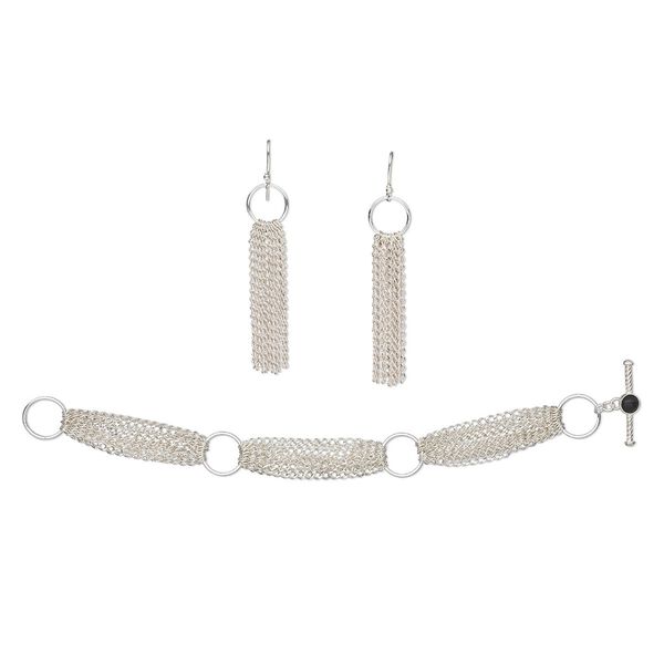 Bracelet and earring set, One of a Kind Jewelry, 8 inches. Only one available. image number 0