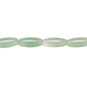 Green aventurine 1pkg1, oval bead natural, 15 inch 12x5mm-13x6mm light to medium