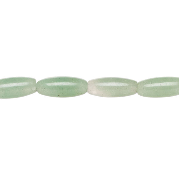 Green aventurine 1pkg1, oval bead natural, 15 inch 12x5mm-13x6mm light to medium image number 0