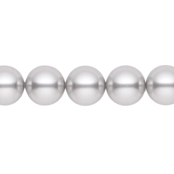 Pearl 25pk light grey, Crystal Passions® 10mm round 5810 image number 0