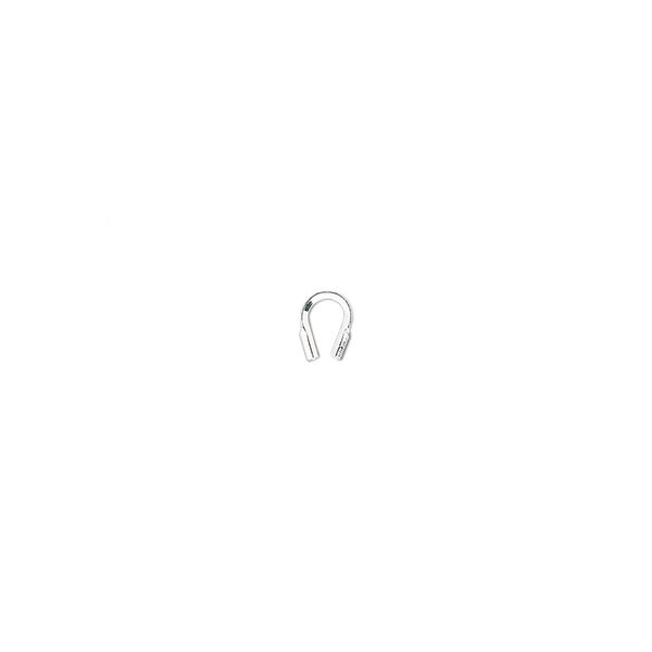 Wire protector, Accu-Guard™, sterling silver, 4mm tube, 0.5mm inside diameter. Sold per pkg of 20. image number 0