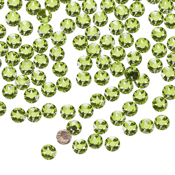 Flat back 1440pk citrus green foil back, Swarovski® hotfix 3.8-4mm round SS16 2078 image number 0