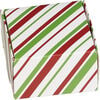 Box, paper, red / green / white, 3x3x1-inch unassembled square with stripe design. Sold per pkg of 10. image number 0