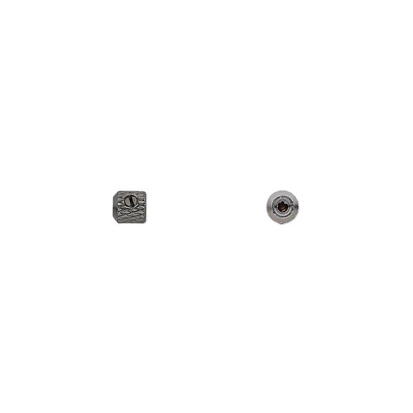 Crimp, Screw-Tite Crimps™, gunmetal-plated copper, 3.5mm barrel, for wire up to 0.024 inches. Sold per pkg of 144 (1 gross). image number 0