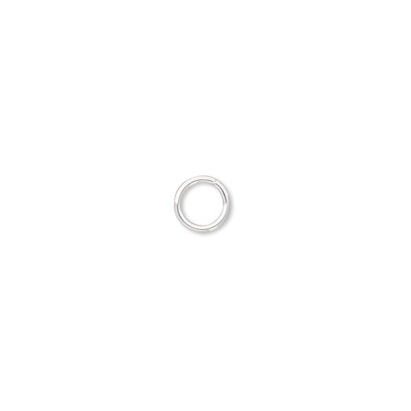 Jump ring, sterling silver-filled, 6mm soldered round, 4.4mm inside diameter, 20 gauge. Sold per pkg of 20. image number 0