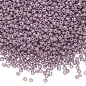 Seed bead, Preciosa Ornela Czech glass, pkg/500g, #11 rocaille, opaque rainbow violet, (24020).
