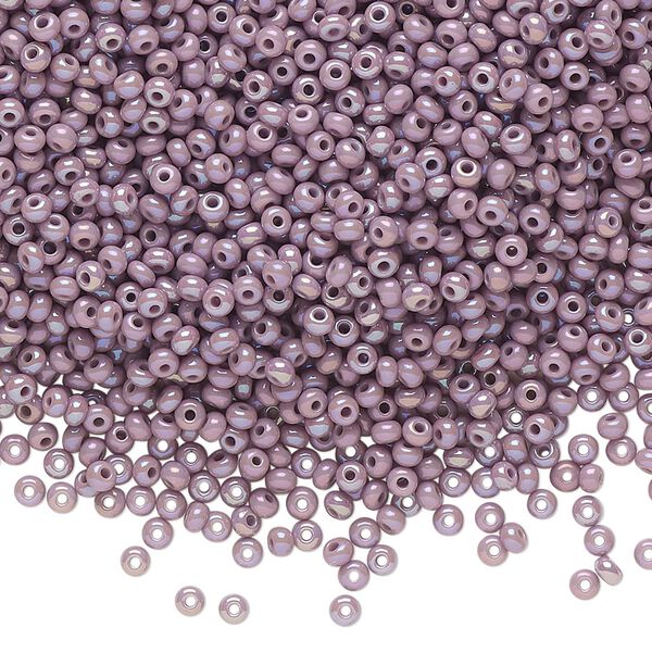 Seed bead, Preciosa Ornela Czech glass, pkg/500g, #11 rocaille, opaque rainbow violet, (24020). image number 0
