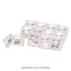 Storage box, plastic, clear and white, 1-inch square. Sold per pkg of 12. image number 0