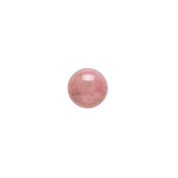 Cabochon, rhodonite (natural), 10mm calibrated round, C grade, Mohs hardness 5-1/2 to 6-1/2. Sold per pkg of 6. image number 0
