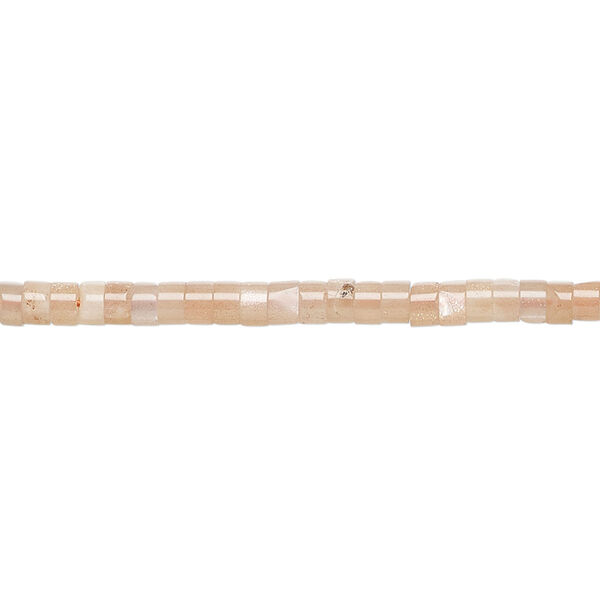 Bead, sunstone, (natural), 3x1.5mm-3x2.5mm heishi, B- grade, Mohs hardness 6 to 6-1/2. Sold per 8-inch strand, approximately 80-100 beads. image number 0