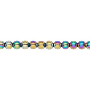 Hemalyke™ 1pkg1, rainbow round bead 15.5-16 inch 4mm