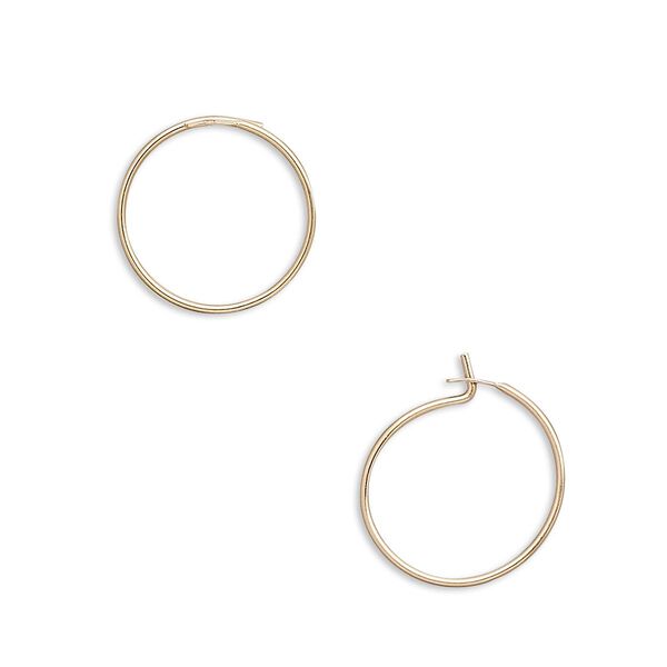 Earring, 14Kt gold-filled, 12.5mm round hoop. Sold per pkg of 25 pairs. image number 0