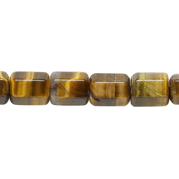 Bead, tigereye (natural), 10x7mm faceted tube, B grade, Mohs hardness 7. Sold per 15-1/2" to 16" strand. image number 0
