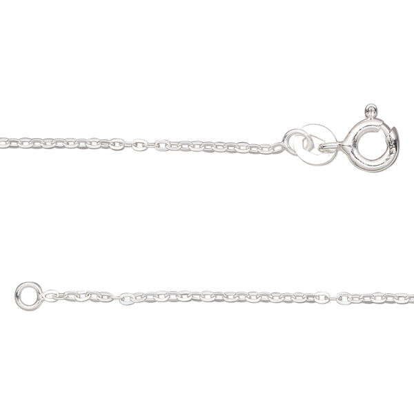 Necklace, Create Compliments®, sterling silver and enamel, black, 15.5mm diamond with dot and swirl design, adjustable at 18 and 20 inches with springring clasp. Sold individually. image number 1