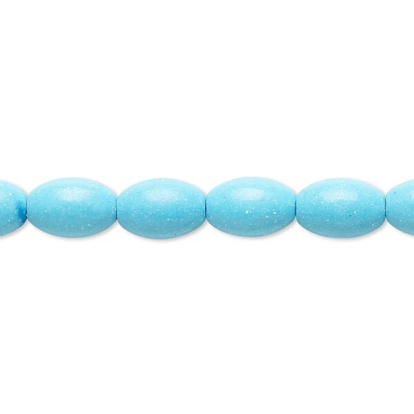 Magnesite 1pkg1, oval bead 15 inch 9x6mm-10x7mm image number 0