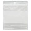 Bag, Tite-Lip™, plastic, clear and white, 3-inch top zip with block and hole. Sold per pkg of 100. image number 1
