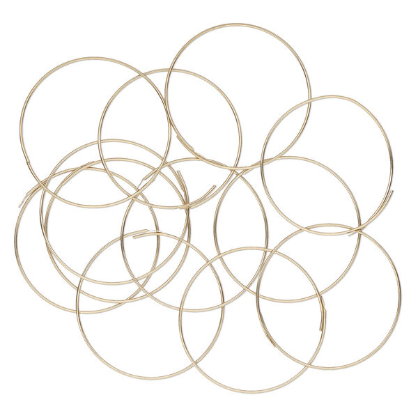 Earring, 14Kt gold-filled, 32mm round hoop. Sold per pkg of 5 pairs. image number 0