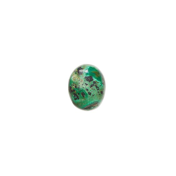 Chrysocolla 1pkg2, calibrated oval cab 10x8mm image number 0