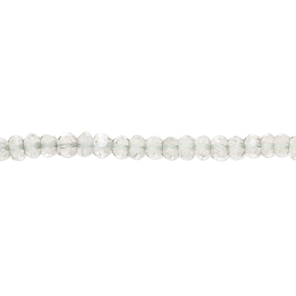 Green quartz 1pkg1, hand-cut faceted rondelle bead 13 inch 3x2mm-4x4mm image number 0