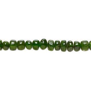 Chrome diopside 1pkg1, hand-cut rondelle bead natural 13 inch 5x2mm-7x5mm