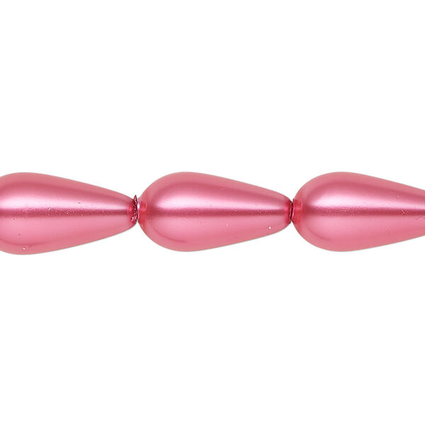 Pearl 1pk pink, Celestial Crystal® 15x8mm teardrop 15.5-16 inch image number 0