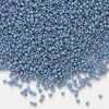 Seed bead, Miyuki, 1pkg35g, glass, #15 rocaille, opaque matte rainbow steel blue (RR-2030) image number 0