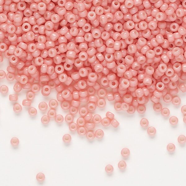 Seed bead, Miyuki, glass, pkg/250g, #11 rocaille, Duracoat® opaque outside dyed lychee (RR-4463). image number 0
