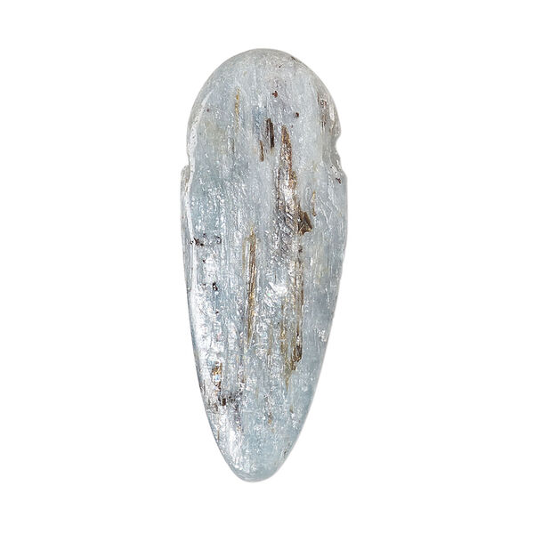 Blue kyanite 1pkg1, hand-cut top-drilled freeform bead natural 25x5mm-40x12mm image number 1