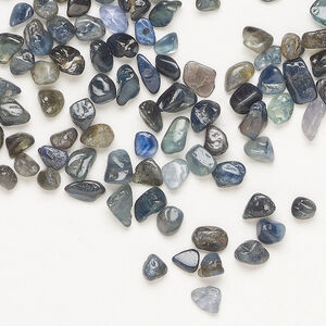 Blue-green sapphire 1pkg10g, undrilled inlay chip, mini