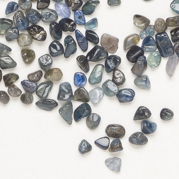 Blue-green sapphire 1pkg10g, undrilled inlay chip, mini image number 0