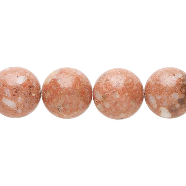 Multi-gemstone / mother-of-pearl shell / resin 1pkg1, round bead 15 inch 11-13mm image number 0