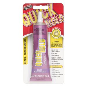 Adhesive, Quick Hold®, pkg/2-fluid-ounce tube, clear.