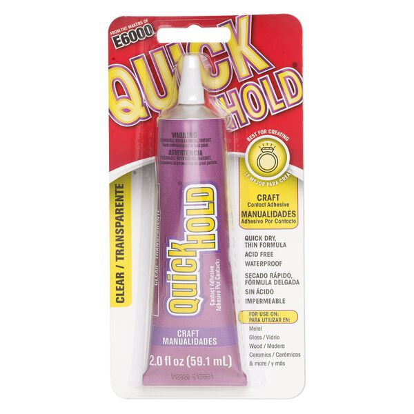 Adhesive, Quick Hold®, pkg/2-fluid-ounce tube, clear. image number 0