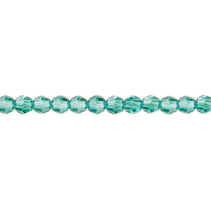 Bead 1pkg720 Caribbean green, Swarovski&reg; ReCreated&trade;, 4mm faceted round 5000