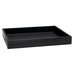 Display tray, fiber board and paper, black, 8-1/4 x 7-1/4 x 1 inches. Sold individually.
