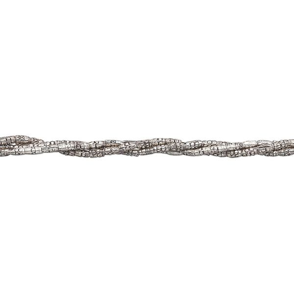 Bead, Hill Tribes, antiqued fine silver, 2x1mm oval. Sold per 16-inch strand. image number 0