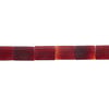 Bead 1pkg1 glass, translucent red, 35x24mm-36x25mm flat rectangle, 15 inches. image number 1