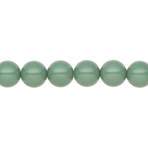 Pearl 100pk sage green, Preciosa Czech crystal 8mm round image number 0