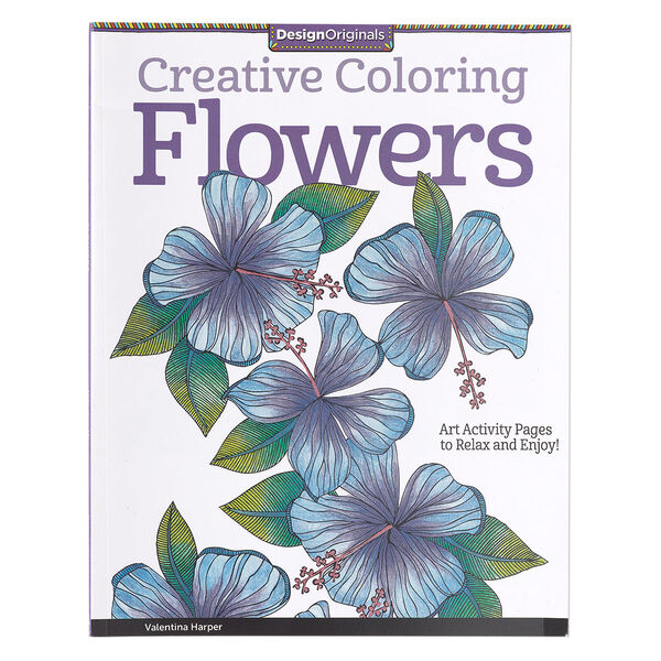 "Creative Coloring Flowers" by Valentina Harper 1pkg1, softcover 41 pages 10.5x8.5 inch image number 0